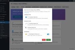 Page screenshot: Settings &rarr; No Category Base &rarr; 
					⭐ Go Pro				