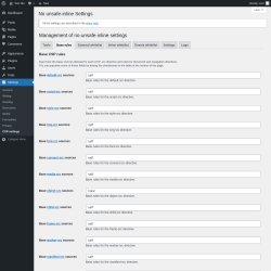 Page screenshot: Settings → CSP settings → 
						Base rules