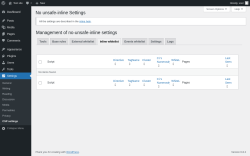Page screenshot: Settings → CSP settings → 
						Inline whitelist