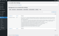 Page screenshot: Settings → CSP settings → 
						Logs