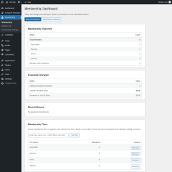 Page screenshot: Membership