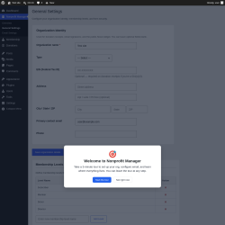 Page screenshot: Nonprofit Manager &rarr; General Settings