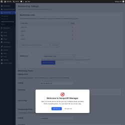Page screenshot: Membership &rarr; Membership Settings