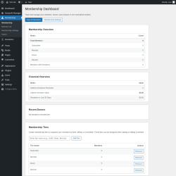 Page screenshot: Membership