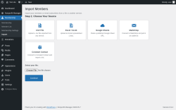 Page screenshot: Membership &rarr; Import