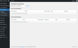 Page screenshot: Donations