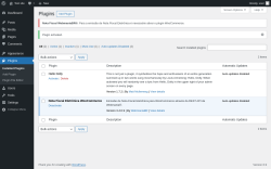 Page screenshot: Plugins ‹ Test site — WordPress