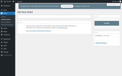 Page screenshot: Noted &rarr; Add New Noted