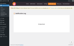 Page screenshot: Notification Master → Notification Log