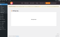 Page screenshot: Notification Master → Debug Log