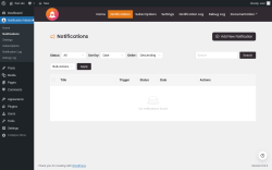 Page screenshot: Notification Master → Notifications