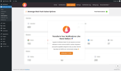 Page screenshot: Notification Master → Subscriptions