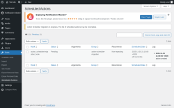 Page screenshot: Tools → Scheduled Actions
