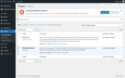 Page screenshot: Plugins ‹ Test site — WordPress