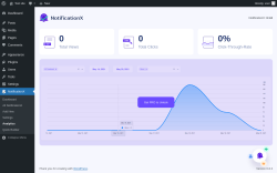 Page screenshot: NotificationX → Analytics