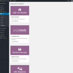 Page screenshot: Books &rarr; Extensions