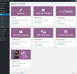 Page screenshot: Books &rarr; Extensions