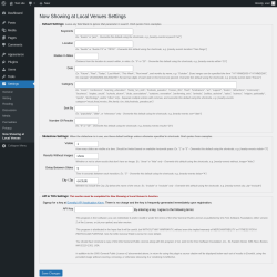 Page screenshot: Settings → Now Showing at Local Venues