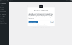 Page screenshot: &lsaquo; Test site &mdash; WordPress