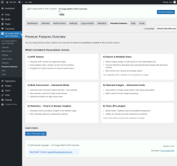 Page screenshot: NT Image WebP & AVIF Converter &rarr; Premium Features