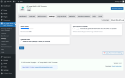 Page screenshot: NT Image WebP & AVIF Converter &rarr; Settings