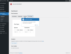 Page screenshot: Nuclear Engagement → Post Types