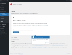 Page screenshot: Nuclear Engagement - Setup ‹ Test site — WordPress