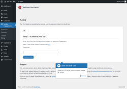 Page screenshot: Nuclear Engagement – Setup ‹ Test site — WordPress