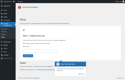 Page screenshot: Nuclear Engagement – Setup ‹ Test site — WordPress