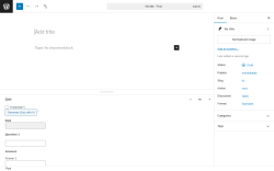 Page screenshot: Add Post ‹ Test site — WordPress