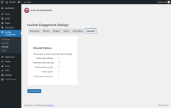 Page screenshot: Nuclear Engagement → Settings → Uninstall
