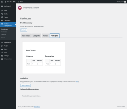 Page screenshot: Nuclear Engagement → Post Types
