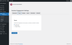 Page screenshot: Nuclear Engagement → Settings → Theme