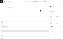 Page screenshot: Add Post ‹ Test site — WordPress