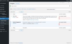 Page screenshot: Plugins ‹ Test site — WordPress