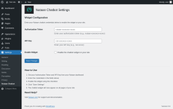 Page screenshot: Settings &rarr; Nutaan Chatbot