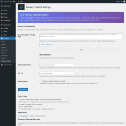 Page screenshot: Settings &rarr; Nutaan Chatbot