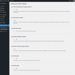 Page screenshot: NutsForPress → Indexing and SEO