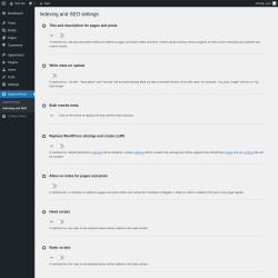 Page screenshot: NutsForPress → Indexing and SEO