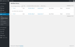 Page screenshot: Workflows &rarr; Workflow History