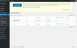 Page screenshot: Workflows &rarr; Edit Workflows