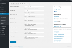 Page screenshot: Workflows &rarr; Settings &rarr; Workflow Terminology