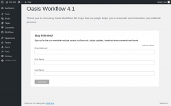 Page screenshot: Stay Informed &lsaquo; Test site &mdash; WordPress