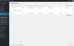 Page screenshot: Workflows &rarr; Workflow History