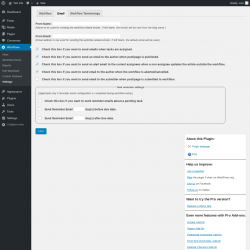Page screenshot: Workflows &rarr; Settings &rarr; Email
