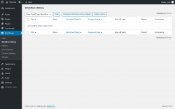 Page screenshot: Workflows &rarr; Workflow History