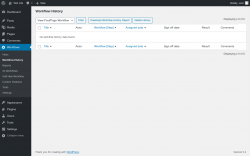 Page screenshot: Workflows &rarr; Workflow History