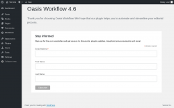 Page screenshot: Stay Informed &lsaquo; Test site &mdash; WordPress
