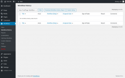 Page screenshot: Workflows &rarr; Workflow History