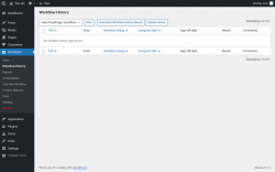 Page screenshot: Workflows &rarr; Workflow History